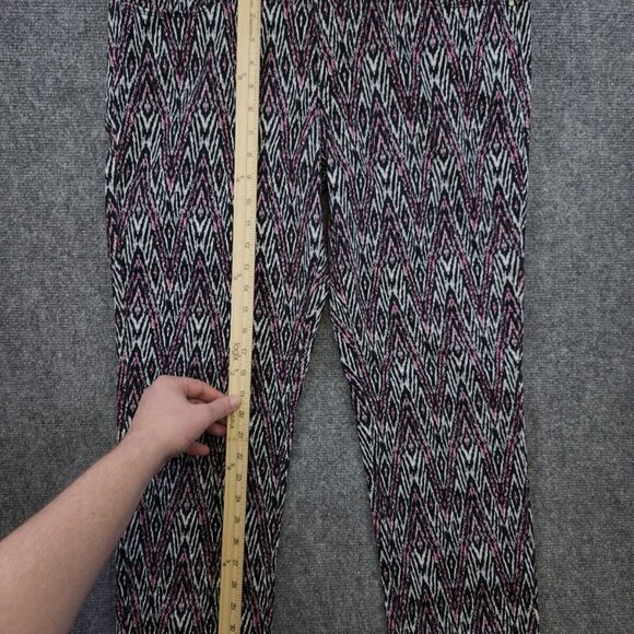 Levi's Mid Rise Skinny Jeans Cotton Stretch Fabric 14 W32 Black Tab Pink Pattern - Picture 6 of 16